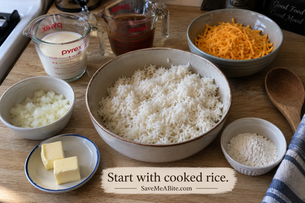 Start with cooked rice