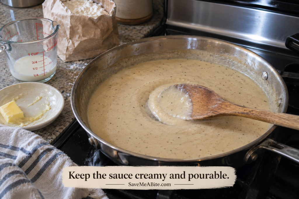 Keep the sauce creamy
